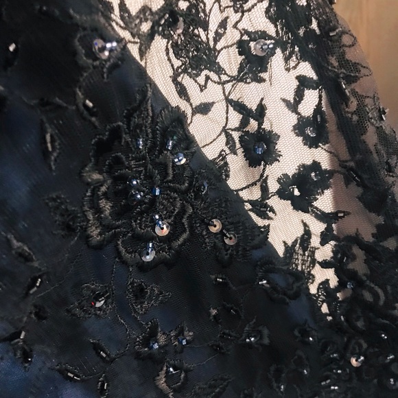 Authentic Tony Bowls Navy sequined Evening Dress Size 4 - Picture 7 of 14